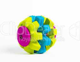 Vivid coloured rubber toy isolated