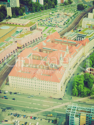 Retro look Berlin aerial view