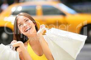 Shopper woman shopping in New York City