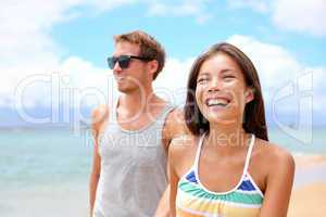 Happy couple on beach