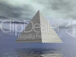 Metallic pyramid - 3D render