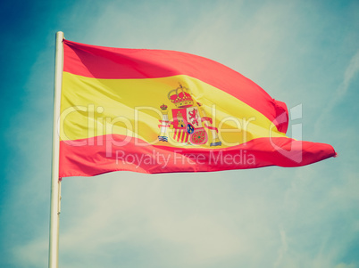 Retro look Flag of Spain