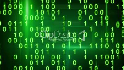 twitching green binary symbols loopable background