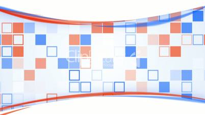 blue orange squares and lines loopable background