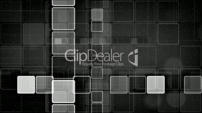 black and white squares abstract loopable background