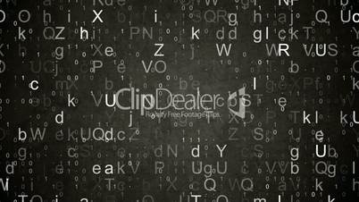 numbers and letters data loopable background