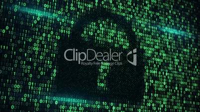 cyberspace digital lock loopable background