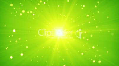 green yellow light and particles loop background