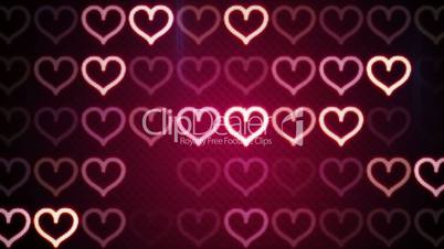 flashing heart shapes loopable romantic background