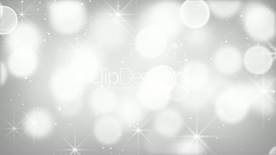 white bokeh lights particles and stars loop