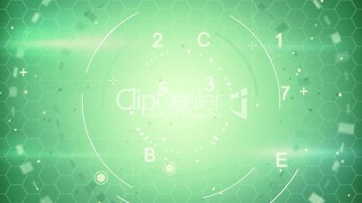 green abstract techno loopable background