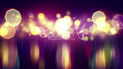 shiny bokeh lights with reflections loop background