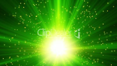 green light and particles loop background