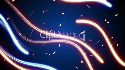 lightpainting streaks and glowing particles loop