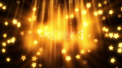 falling gold star shapes loopable background