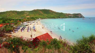 top view of seashore beach