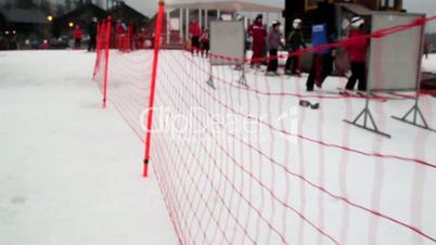 The red net on the ski resort