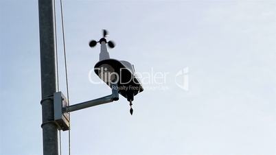 An anemometer getting the wind speed