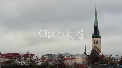 A view of the city with old buildings