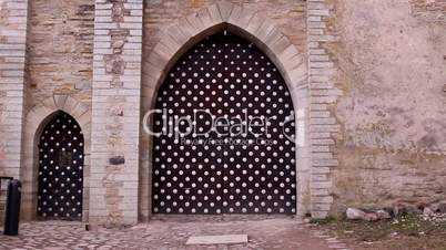The polka dots gate of the old castle