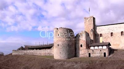 The view of an old ruined castle