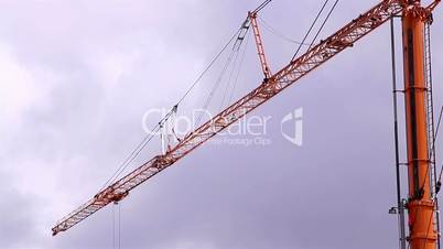The metal huge crane