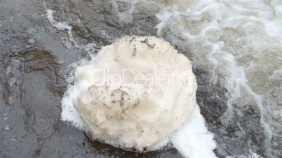 White bubbles from rapids