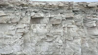The huge wall of limestone