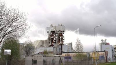 The huge tubes from a limestone factory