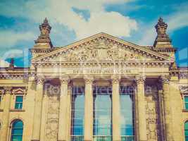 Retro look Reichstag Berlin