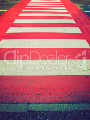 Retro look Zebra crossing