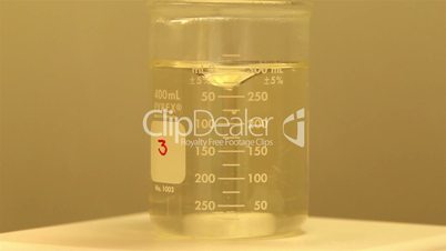 A beaker with water