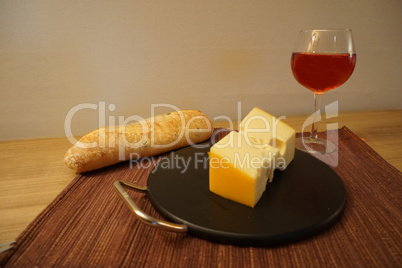 wine breat and cheese