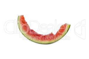 Watermelon and slices eaten up