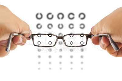 Glasses and eyesight test