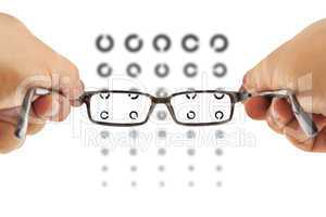 Glasses and eyesight test