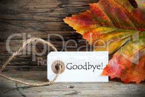 Fall Label with Goodbye