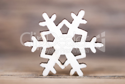 Snowflake on Wood