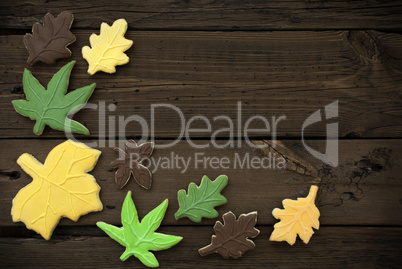 Autumn Cookies on Wooden Background II