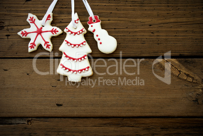 Christmas Cookies Hanging on Wood II