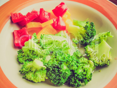 Retro look Vegetable food