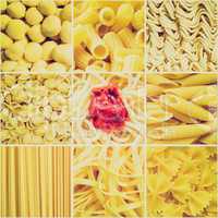 Retro look Pasta collage