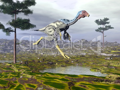 Caudipteryx dinoasaur - 3D render