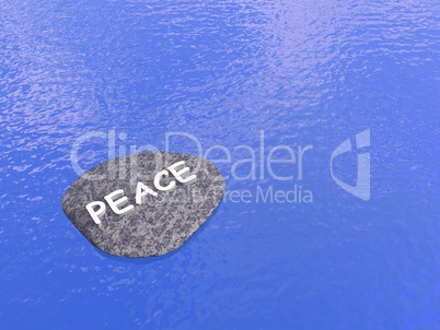 Peace stone - 3D render