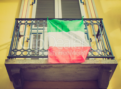 Retro look Italian flag