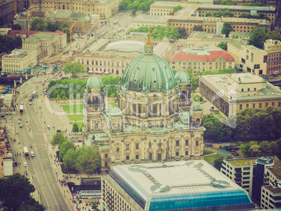 Retro look Berlin aerial view