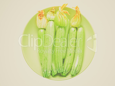 Retro look Courgettes zucchini