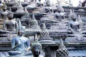 Several posture of Buddha statuary