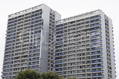 Fassade eines modernen Wohngebäudes in Berlin,Deutschland