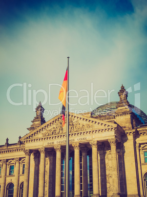 Retro look Reichstag Berlin